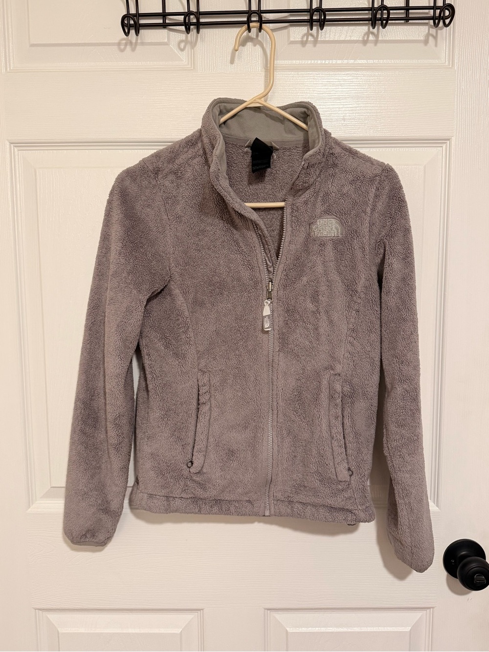 The North Face Women Gray Fleece Jacket - Cozy Zip-Up size XS